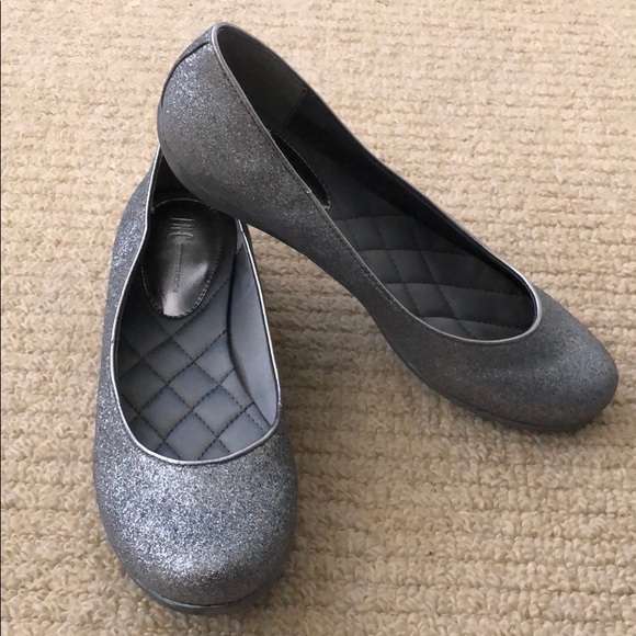 INC International Concepts Shoes - BN International Concepts silver glitter flats 6
